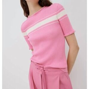 MARELLA Adamo Jumper in Viscose Pink Stripe